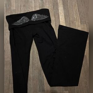 NWOT Victoria's Secret Bootcut Yoga Pants With Angel Wings Size XS/Long